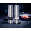 Набор электрических мельниц для соли и перца на подставке, 20см,  6 степеней помола, ELIS SENSE PEUGEOT, Франция, изображение 2