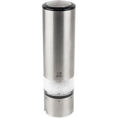 Мельница для соли электрическая на батарейках 20 см, акрил, нержавеющая сталь, ELIS SENSE PEUGEOT, Франция