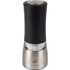 Мельница для соли электрическая 16 см, нержавеющая сталь, цвет черный, DAMAN PEUGEOT, Франция