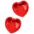 Набор из 2-х форм для запекания "Сердце" Heart, 13,4 х 13,2 см, красный, Peugeot