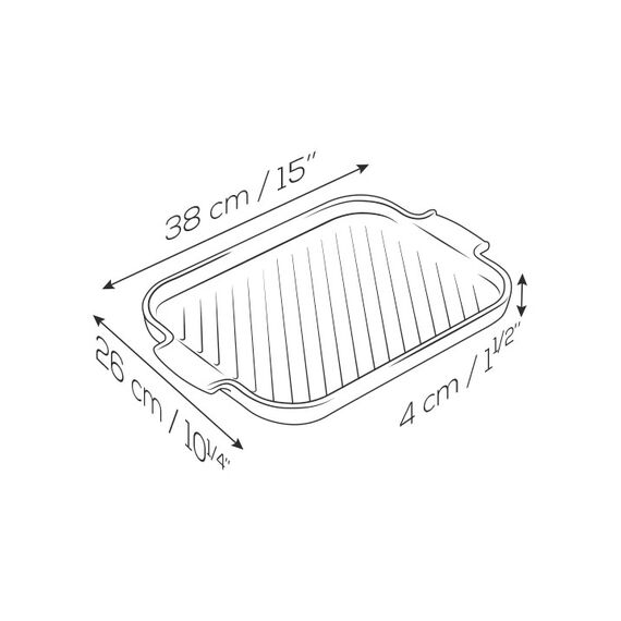 Блюдо-гриль прямоугольное 38х26 см, h 4 см, GRILL TO TABLE, Peugeot, изображение 3