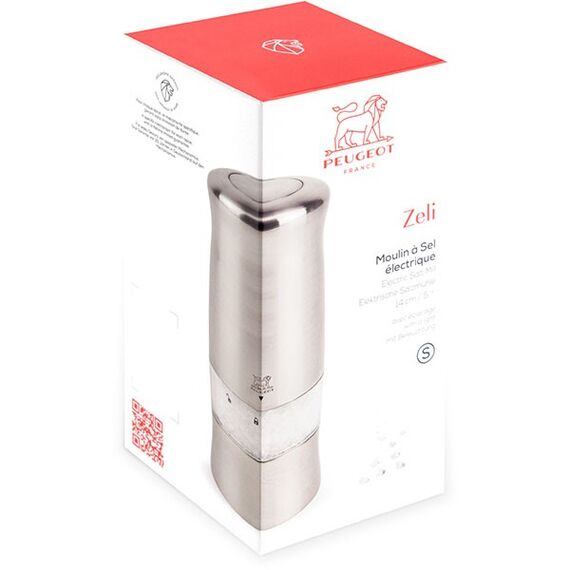 Мельница для соли электрическая на батарейках 14 см, нержавеющая сталь, цвет серебристый, ZELI PEUGEOT, Франция, изображение 4