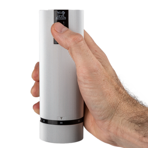 Набор из 2-х электрических мельниц для соли и перца, 15 см, карбон + алюминий, 6 степеней помола, LINE Zirlion, PEUGEOT, Франция, изображение 2