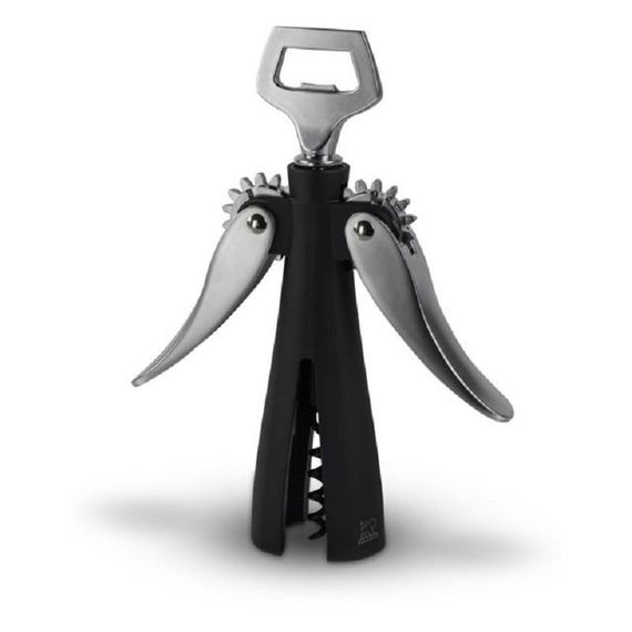 Штопор механический с двумя ручками, нержавеющая сталь, черный, SAUVERAIN PEUGEOT, Франция