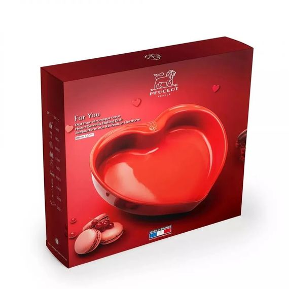 Форма для запекания "Сердце" Heart, 25,8 х 25 см, красный, Peugeot, изображение 2