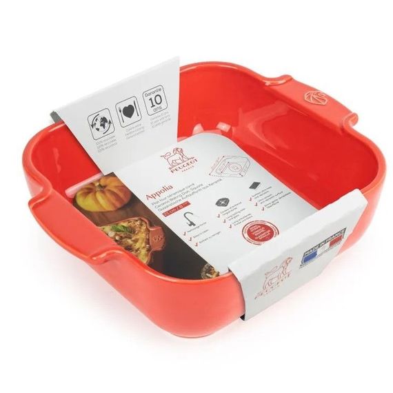 Форма для запекания квадратная RED 1,1 л, 21 см, красный, Peugeot, изображение 2