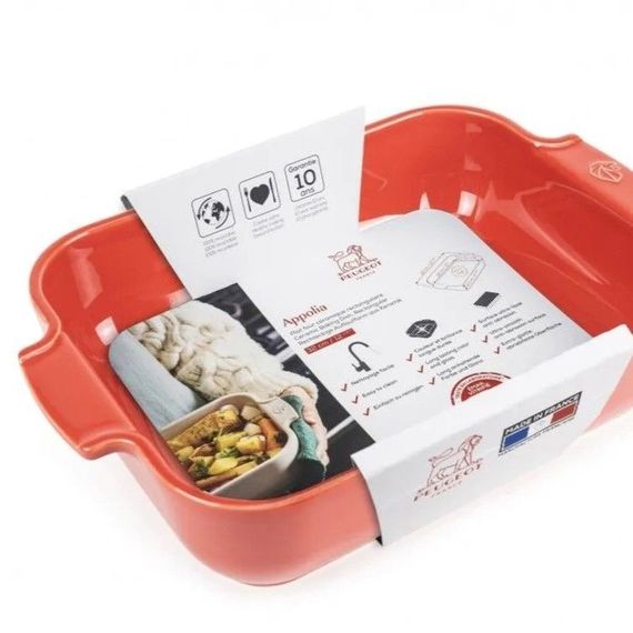 Форма для запекания прямоугольная RED 1,4 л, 25 х 15,5 см, красный, Peugeot, изображение 2