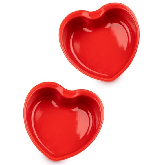 Набор из 2-х форм для запекания "Сердце" Heart, 13,4 х 13,2 см, красный, Peugeot, изображение 2