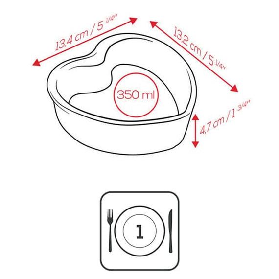 Набор из 2-х форм для запекания "Сердце" Heart, 13,4 х 13,2 см, красный, Peugeot, изображение 6