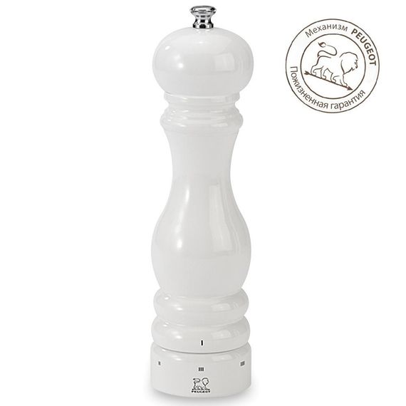 Мельница для соли 22 см, дерево, белый лакированный, PARIS SELECT PEUGEOT, Франция