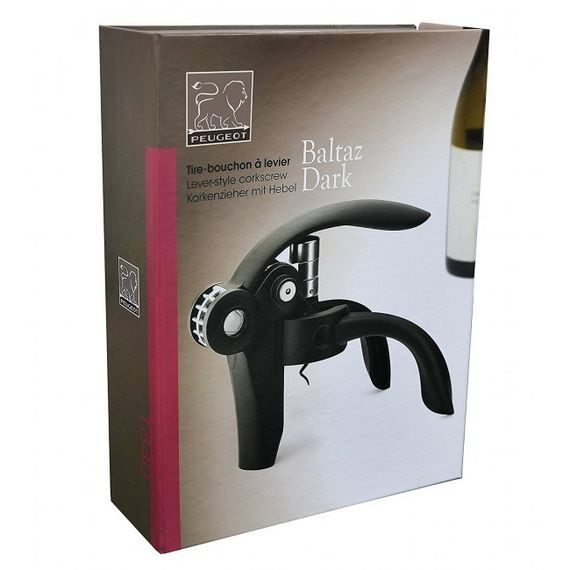 Штопор для вина механический, пластик, черный, BALTAZ PEUGEOT, Франция, изображение 5