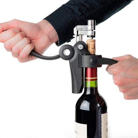 Штопор для вина механический, пластик, черный, BALTAZ PEUGEOT, Франция, изображение 3