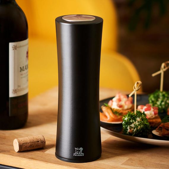 Штопор электрический, дерево, черный матовый, ELIS REVERSE PEUGEOT, Франция, изображение 3