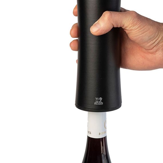 Штопор электрический, дерево, черный матовый, ELIS REVERSE PEUGEOT, Франция, изображение 2