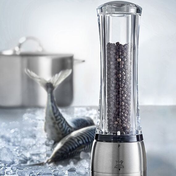 Мельница для перца 21 см, акрил, нержавеющая сталь, цвет прозрачный, DAMAN PEUGEOT, Франция, изображение 3