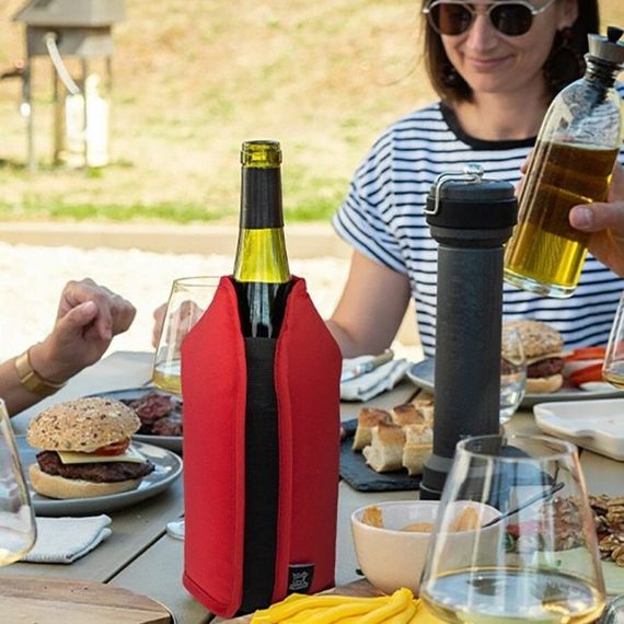 Рубашка для охлаждения вин и шампанского Frizz, красная, Peugeot, изображение 3