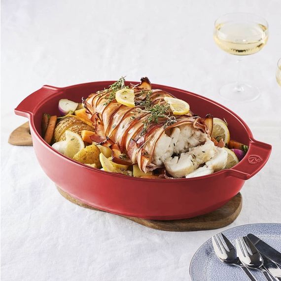 Форма для запекания овальная RED 2,2 л, 31 х 20 см, красный, Peugeot, изображение 3