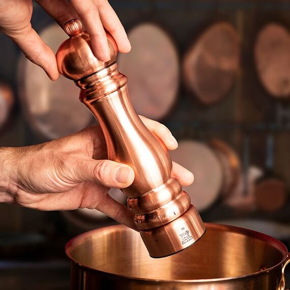Мельница для соли 22 см, нержавеющая сталь, цвет медный, PARIS CHEF COPPER PEUGEOT, Франция, изображение 5