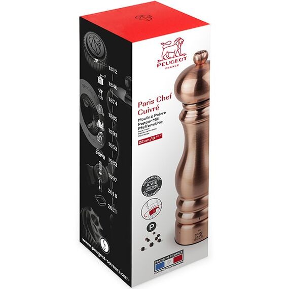 Мельница для перца 22 см, нержавеющая сталь, цвет медный, PARIS CHEF COPPER PEUGEOT, Франция, изображение 5