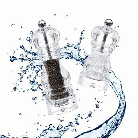 Набор мельниц для перца и соли 12см, акрил, три степени помола, NANCY PEUGEOT, Франция, изображение 4