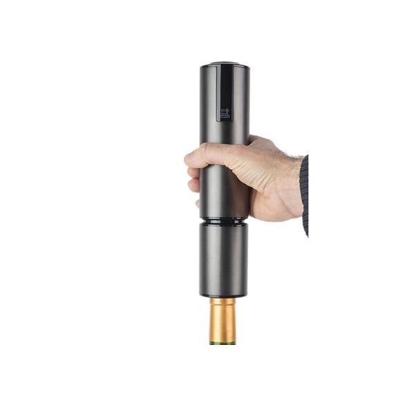 Штопор электрический темно-серый; нерж. сталь + обрезатель фольги в подарочной упаковке, ELIS TOUCH, Peugeot, изображение 6