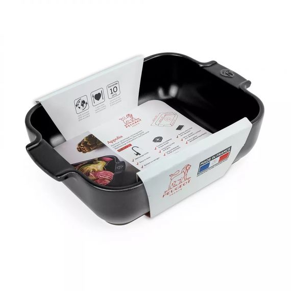 Форма для запекания прямоугольная 25х15,5см h=5,5см V=1,4л (внутр. размеры 20х15,5см), SATIN BLACK, Peugeot, изображение 2