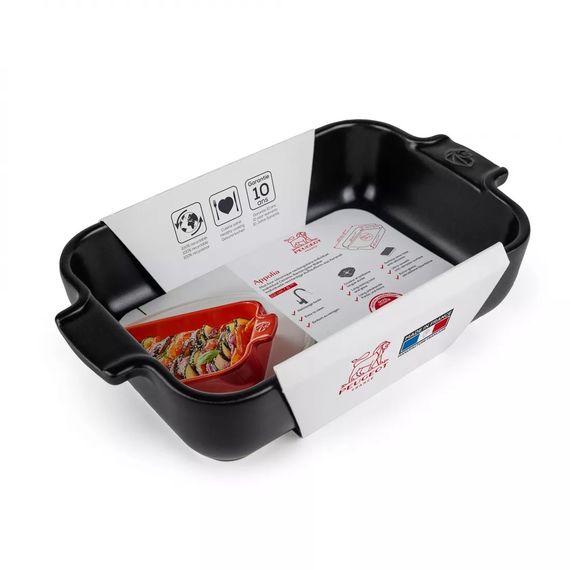 Форма для запекания прямоугольная 22х12см h=4,5см V=0,85л (внутр. размеры 18х12см), SATIN BLACK, Peugeot, изображение 4