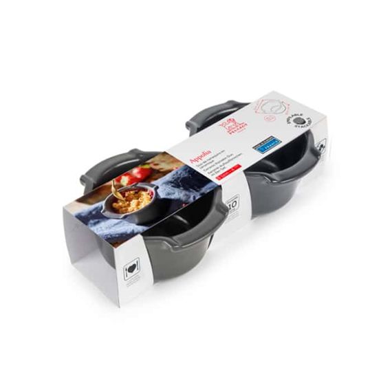 Набор из 2 форм 200 мл H=5,6см, D=11см, серый, RAMEKINS DUO, Peugeot, изображение 3